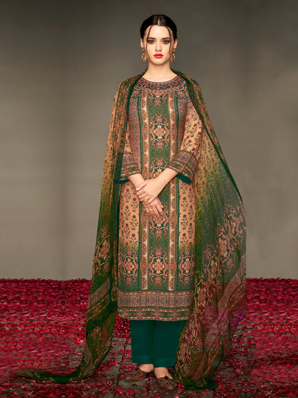 Shop the Winter Wear Pashmina Salwar Kameez Online - Inddus.com